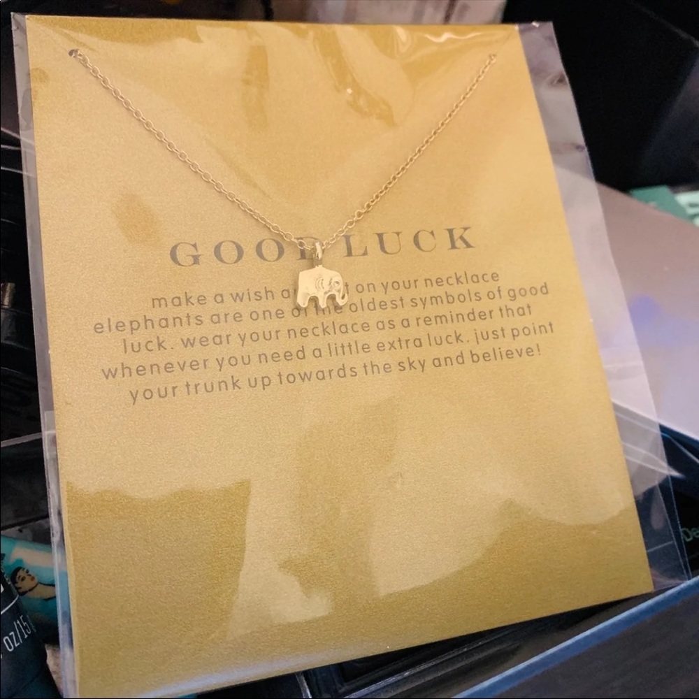 Goldtone Good Luck Elephant Necklace